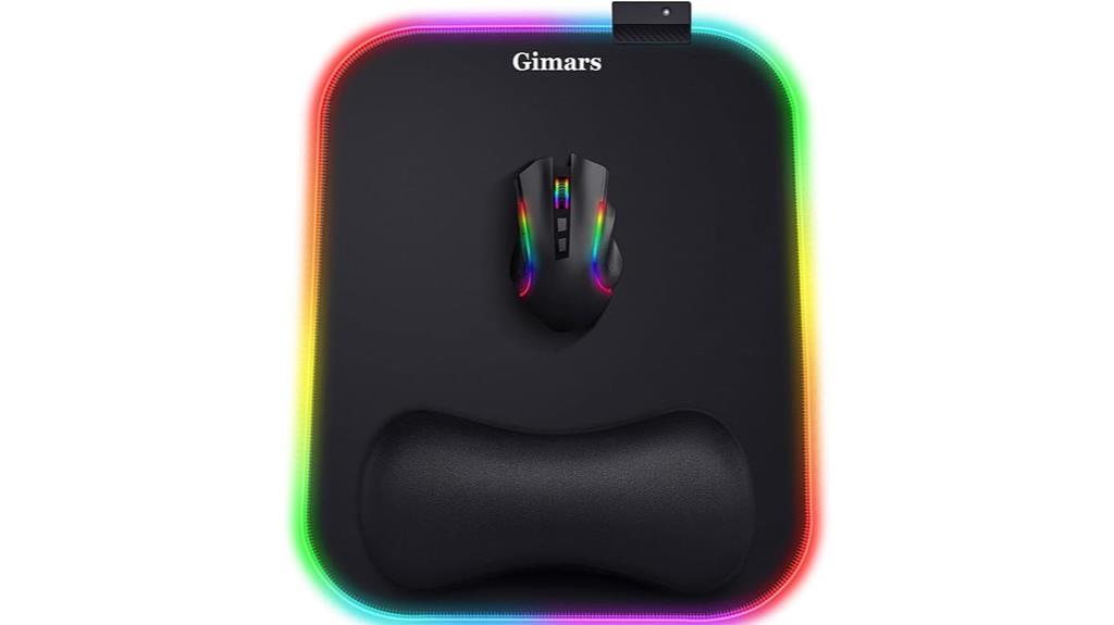 rgb wrist rest mouse pad