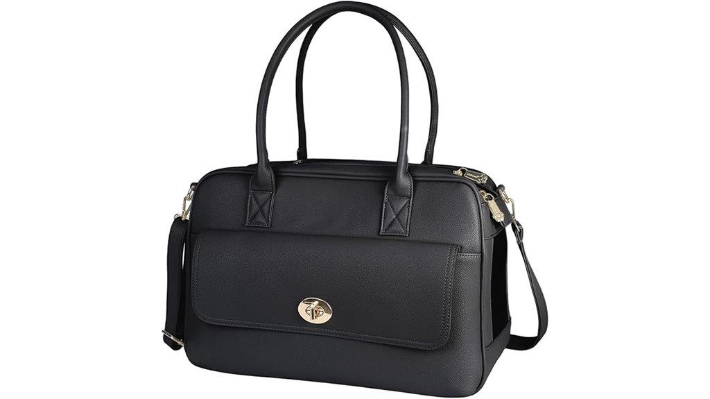 small leather pet carrier