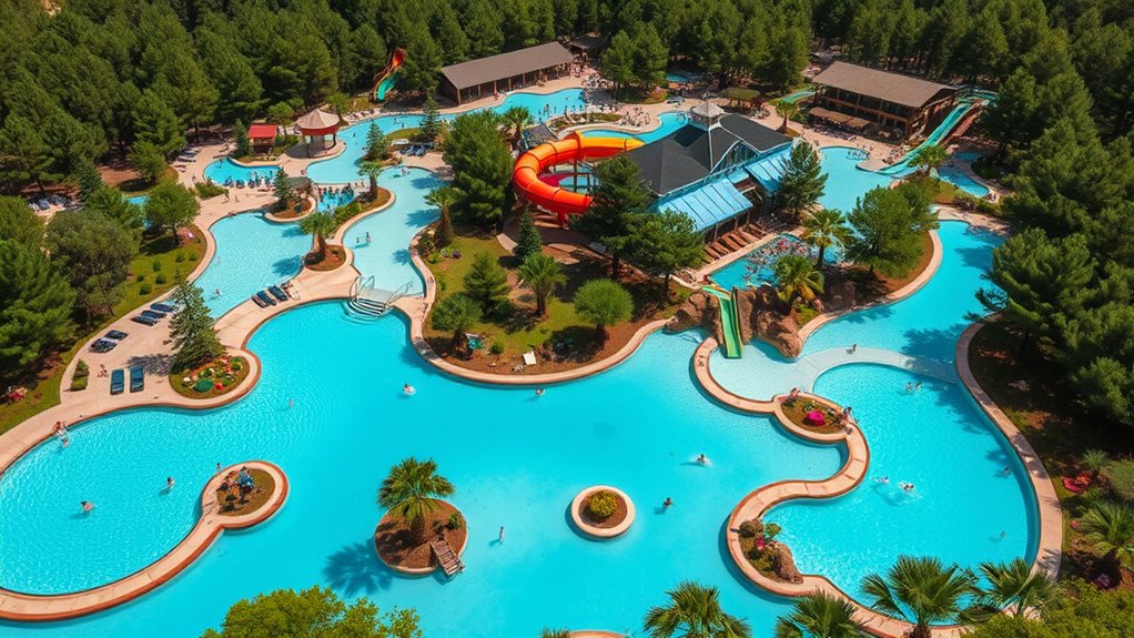spacious water park amenities