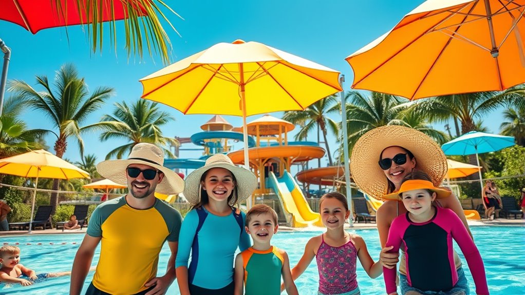 sunscreen and protective clothing