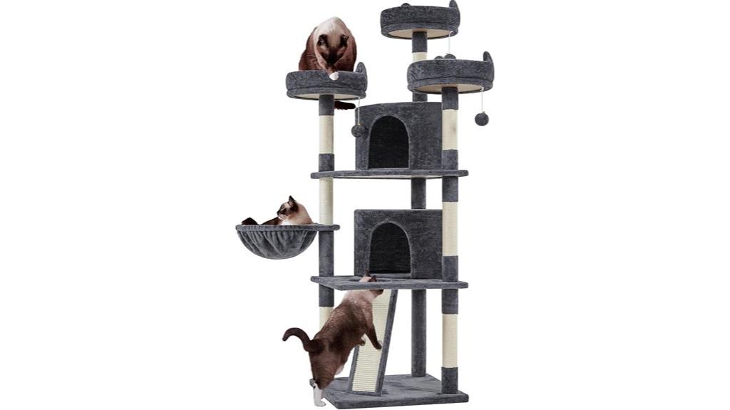 tall multi level cat tower