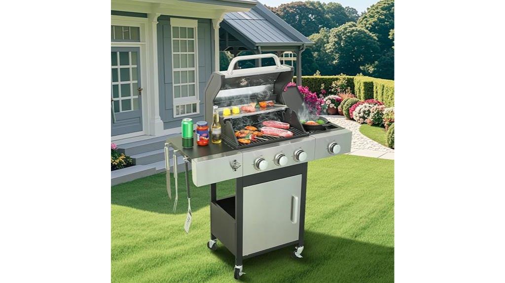 three burner propane grill