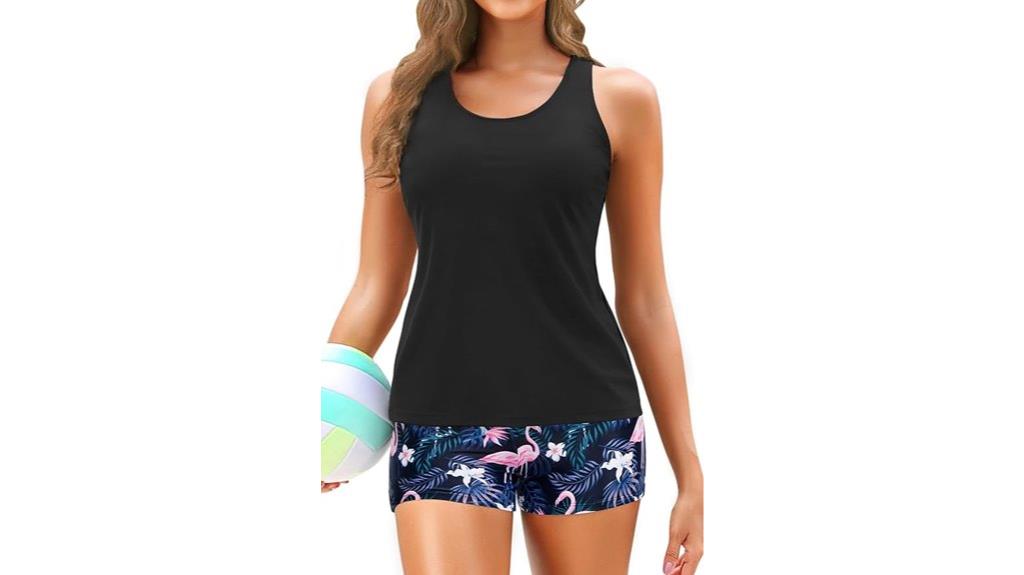three piece tankini swimsuit