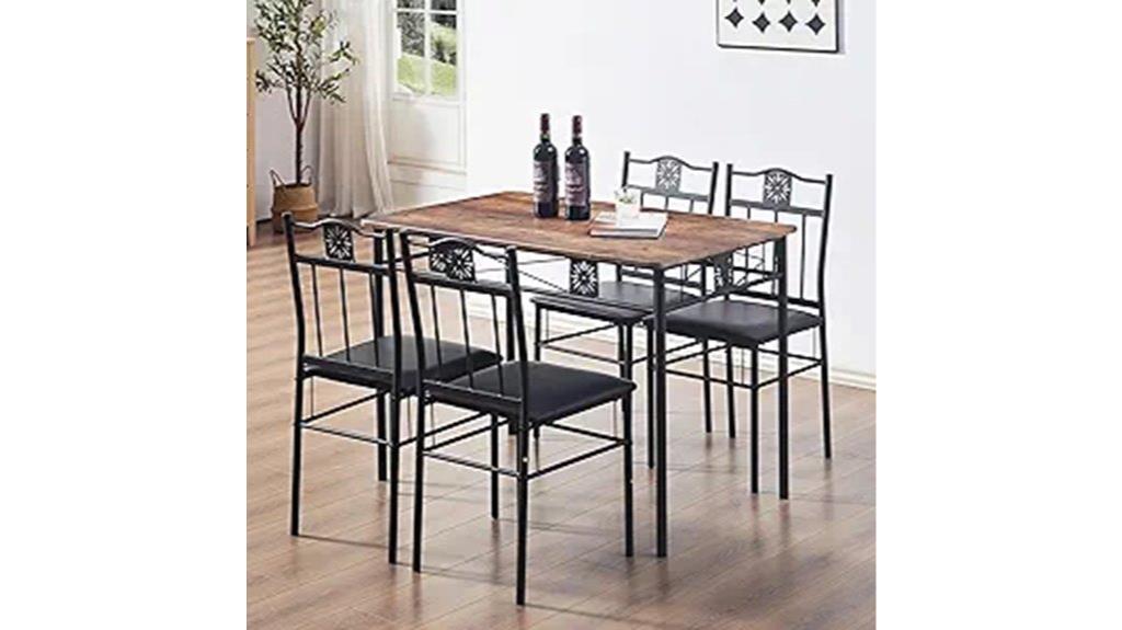 vecelo 4 person dining set