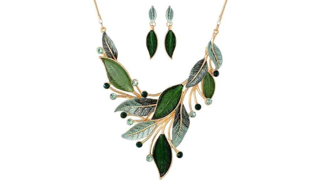 vintage leaf floral jewelry