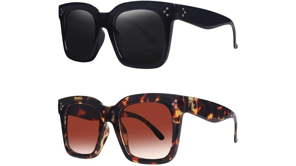 vintage oversized uv sunglasses