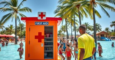 water park first aid locations