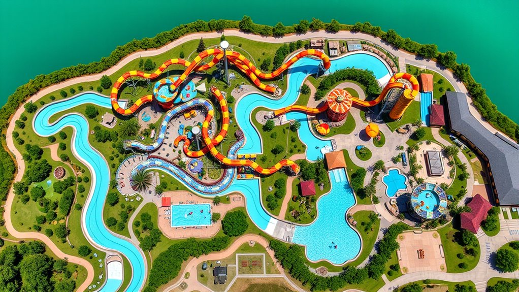 water park integrated layout