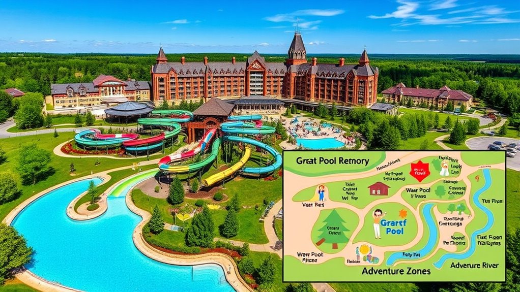 water park resort map