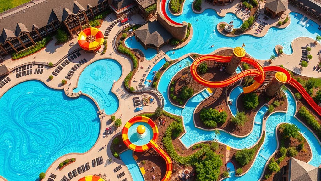 water park zones layout