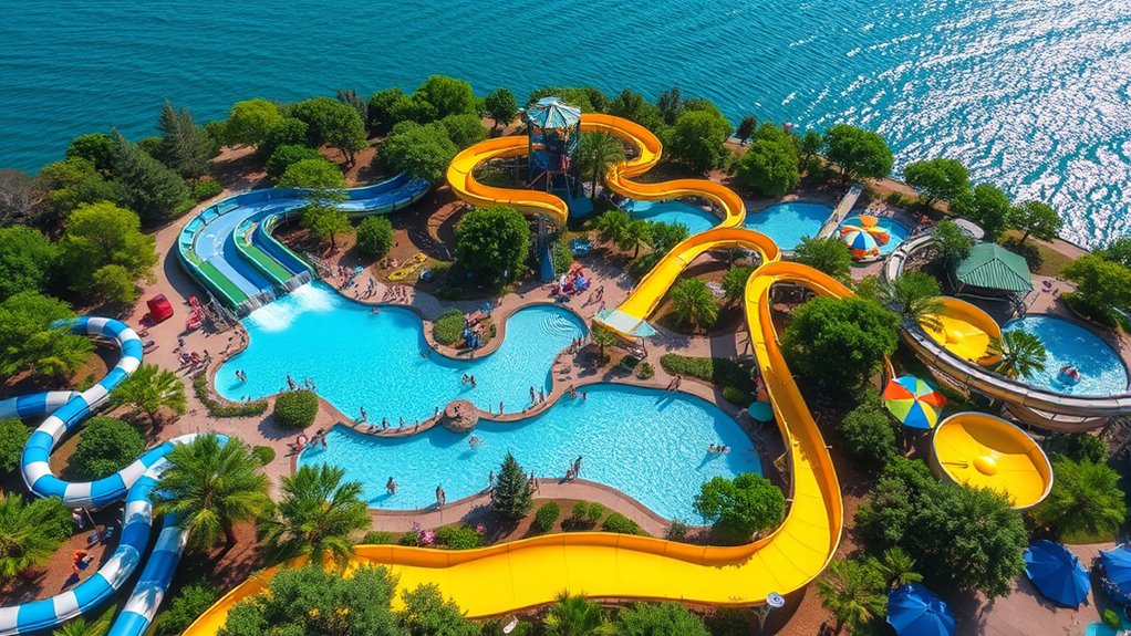 water slides family fun