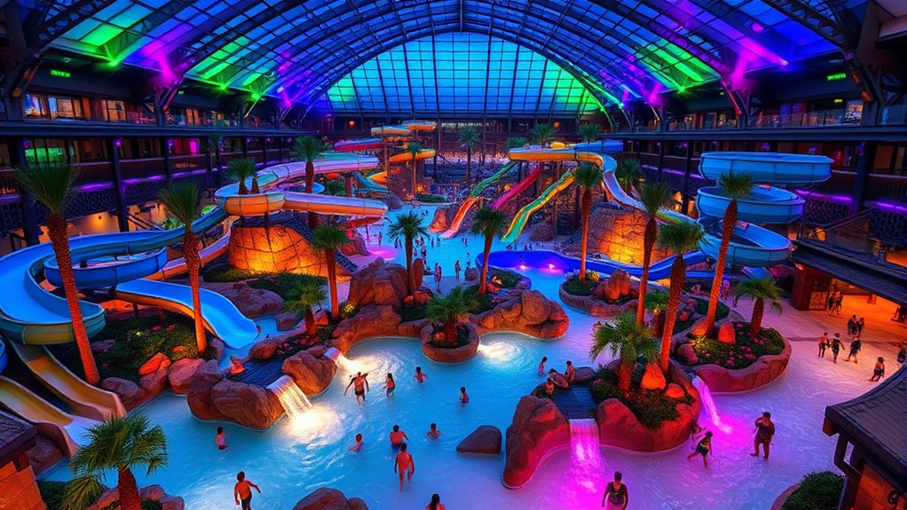 water slides pools family fun