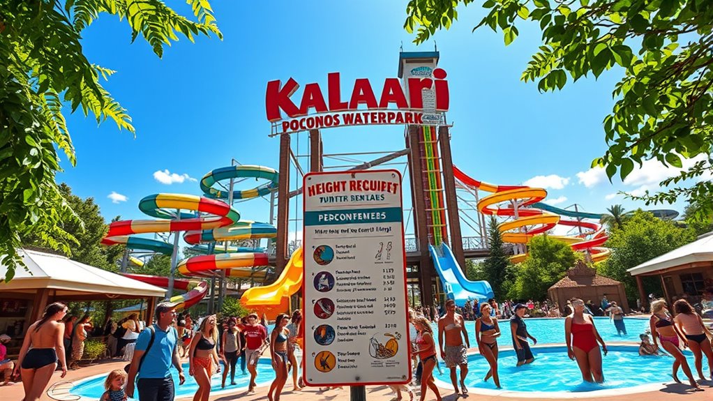 waterpark height and rider rules