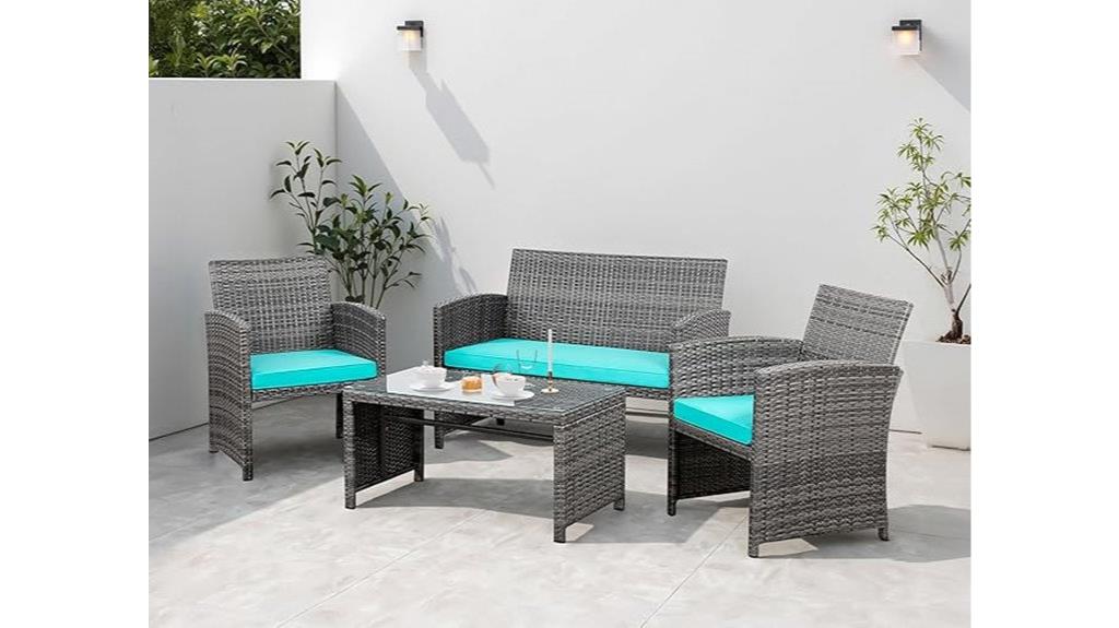 wicker patio furniture set
