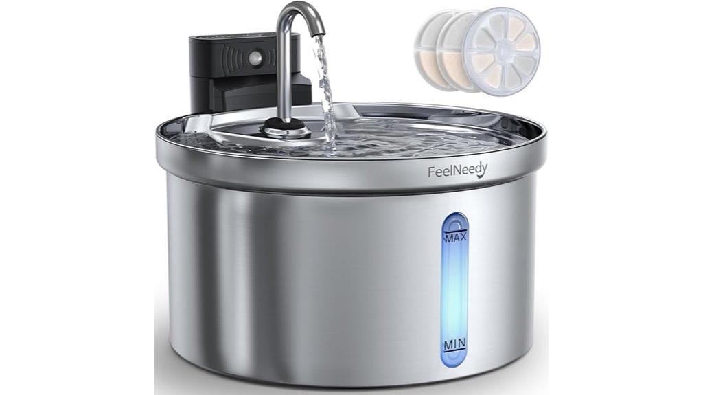 wireless stainless steel fountain