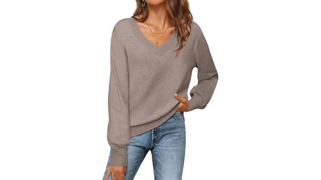 women s fall v neck sweater