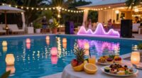 ambiance enhances pool parties