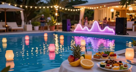 ambiance enhances pool parties