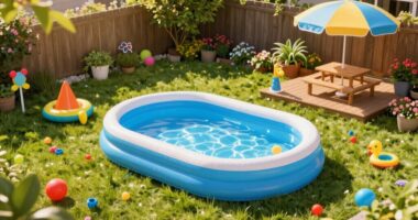 child friendly backyard pool design