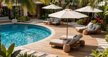 create functional pool seating
