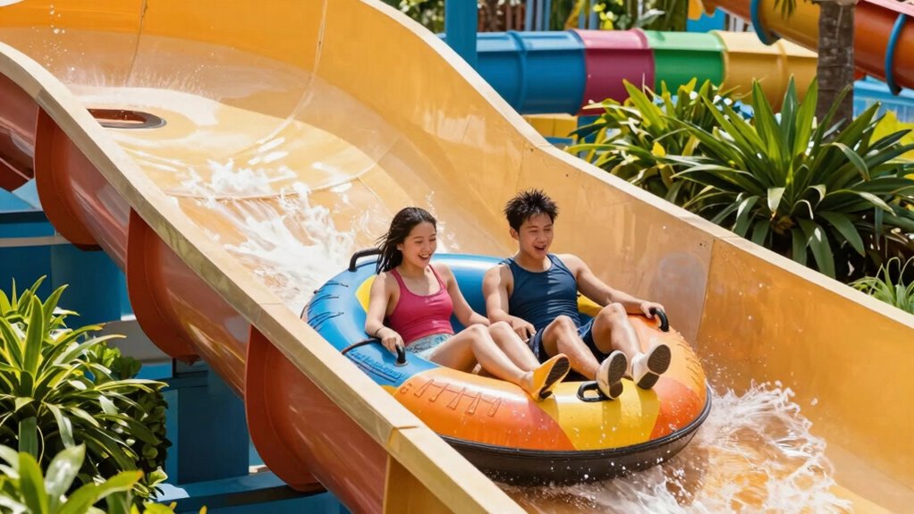 double tubes enhance water slide safety