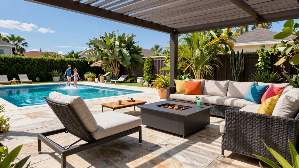 durable weather resistant pool seating