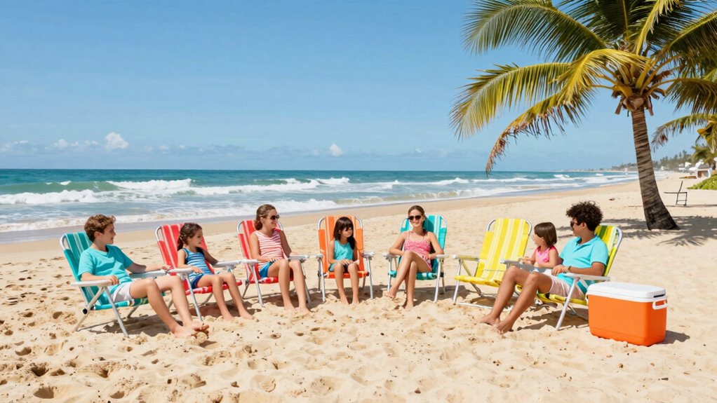 family beach chair selection