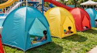 family water park tents