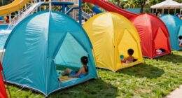 family water park tents