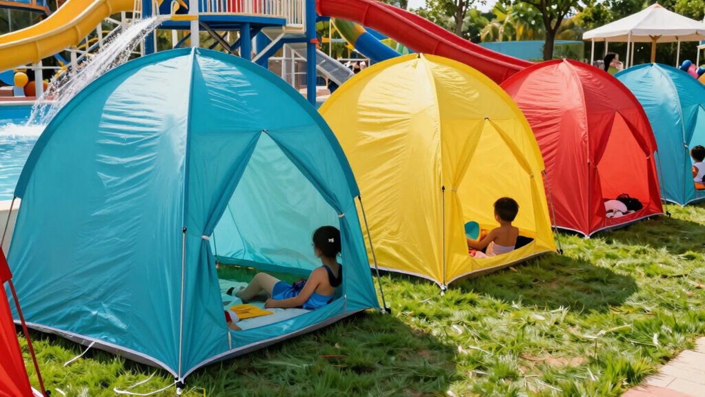family water park tents