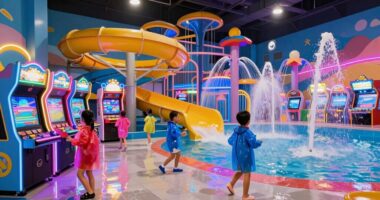 indoor water park arcade