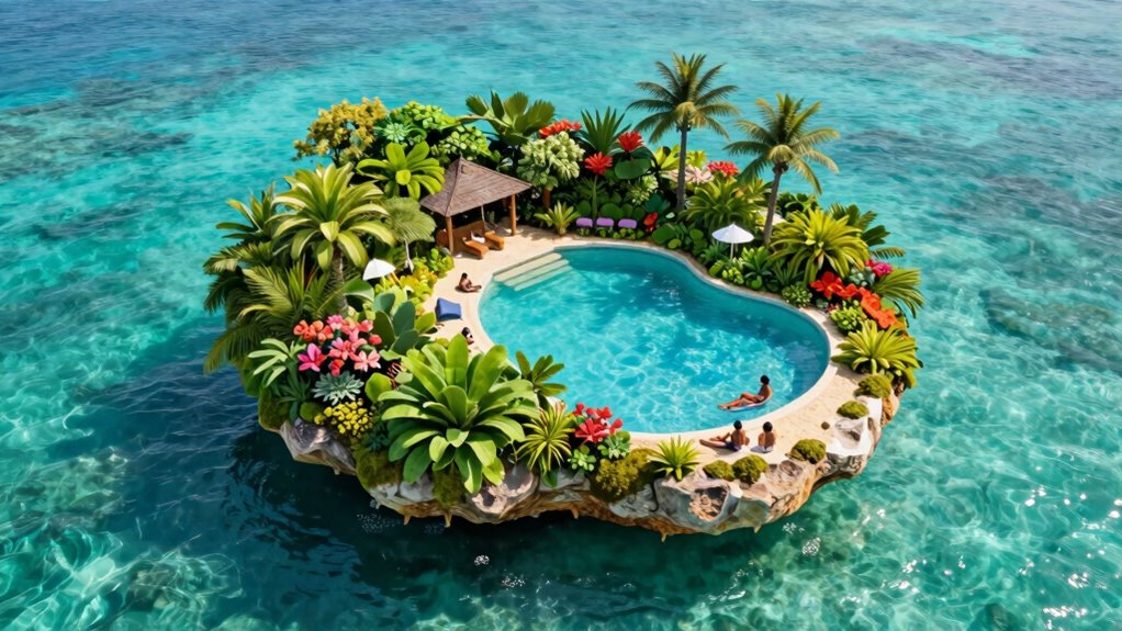 luxurious social durable floating islands