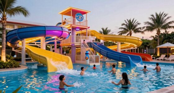 nighttime hotel water activities