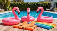 organize pool toys efficiently