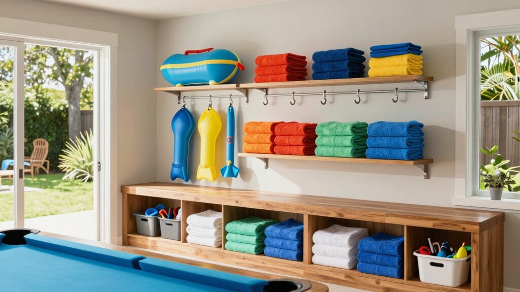 organized decorated pool retreat