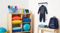 organized family swim storage