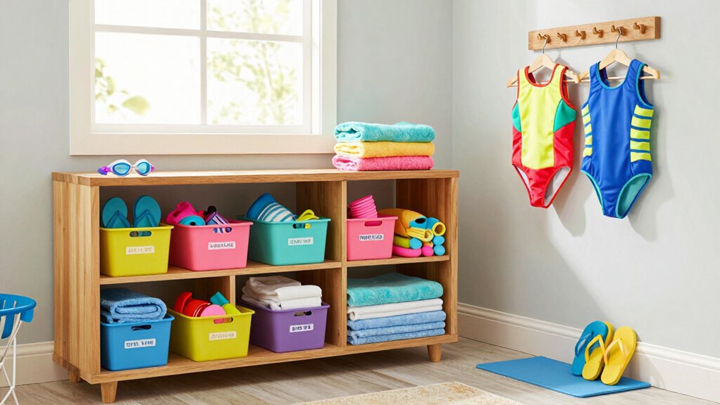 organized pool gear system