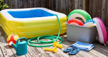 organized water play storage