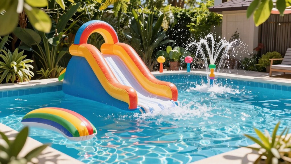 pool features create excitement