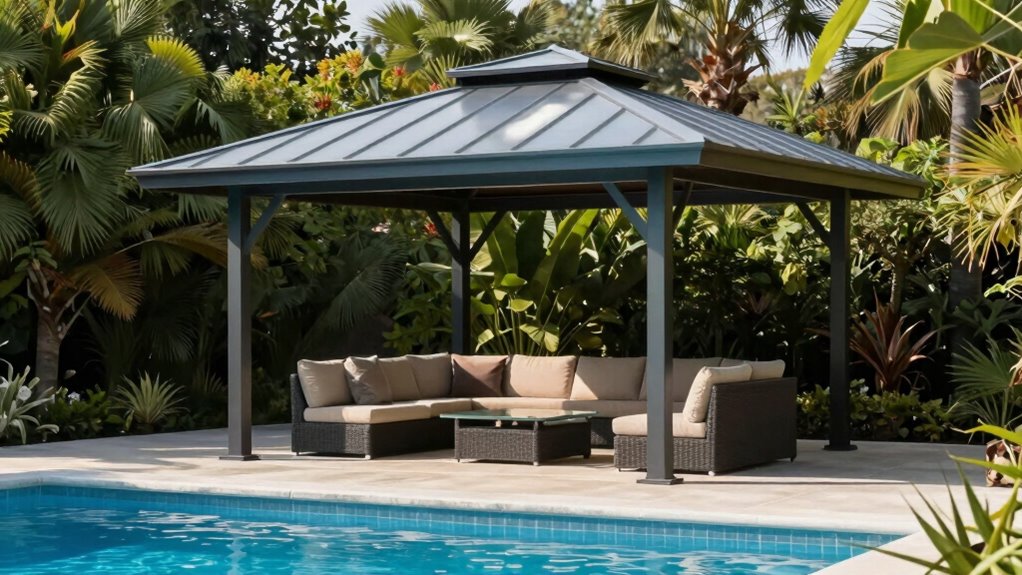 poolside hardtop gazebo considerations