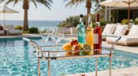 poolside serving convenience