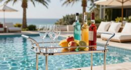 poolside serving convenience