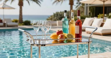 poolside serving convenience