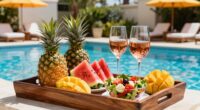 poolside tray selection