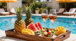 poolside tray selection