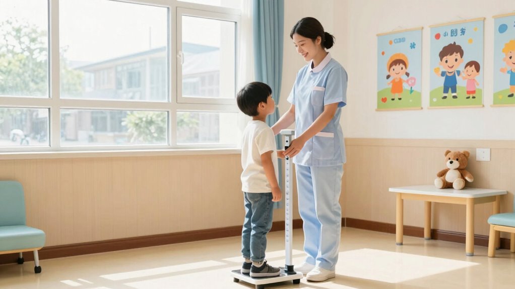 preparing child for height check