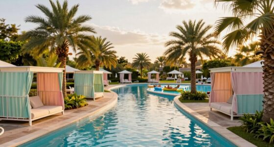 relaxing water park features