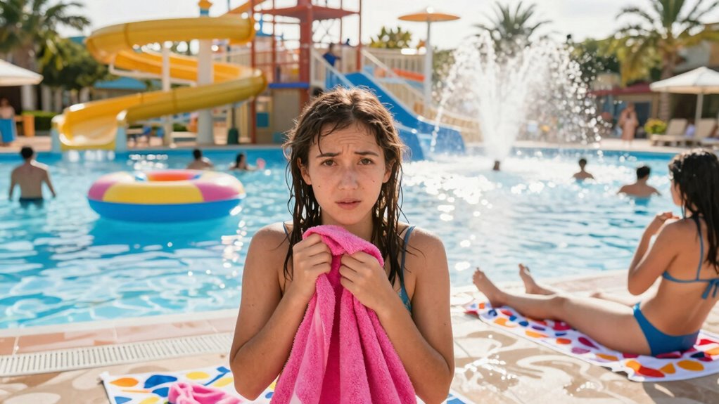 retrieve lost towel promptly