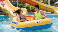 rotate adults at water park