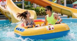 rotate adults at water park